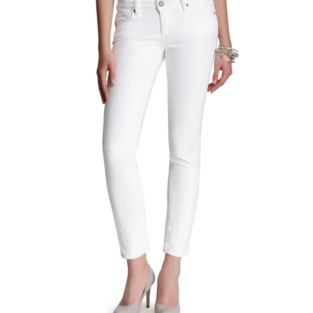 Paige White Women's Jeans Skyline Ankle Peg Size 28 Inseam 28 Pants Old Money - Picture 1 of 10